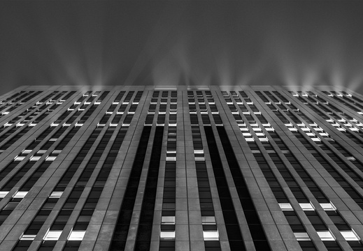 night city foggy light rays 