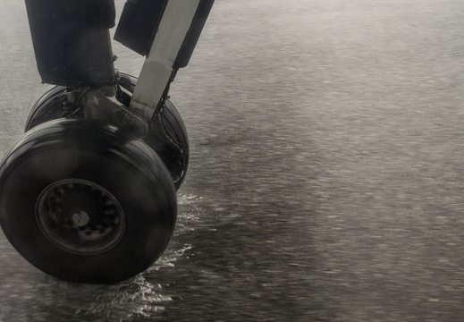 ROA  Aerial Photography plane wheels rain