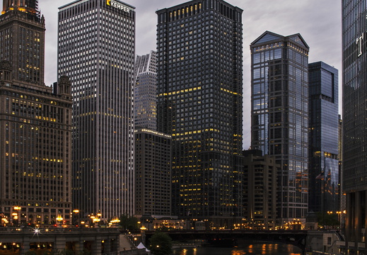 Chicago Night River 1