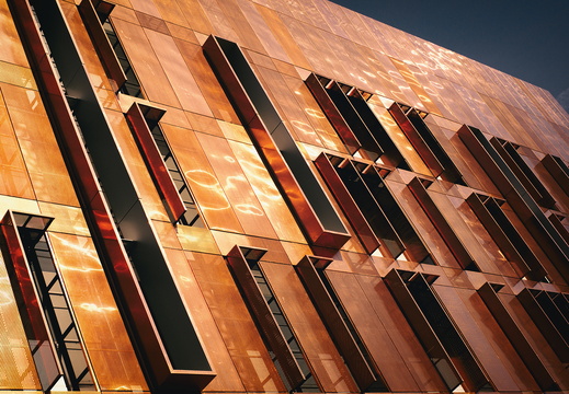 Tempe Arizona photography Copper Building Panels Reflections