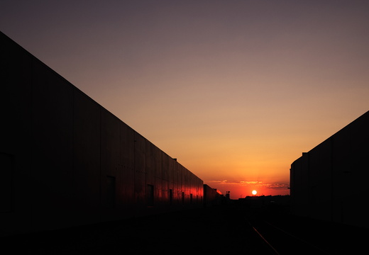 Tempe Arizona photography Urban Canyons III Industrial with Furnace Sun