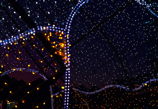 Christmas Lights in the City of Tempe A Million Comets Milky Way
