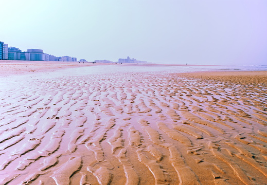 Strand Oostende zandribbels sand ripples